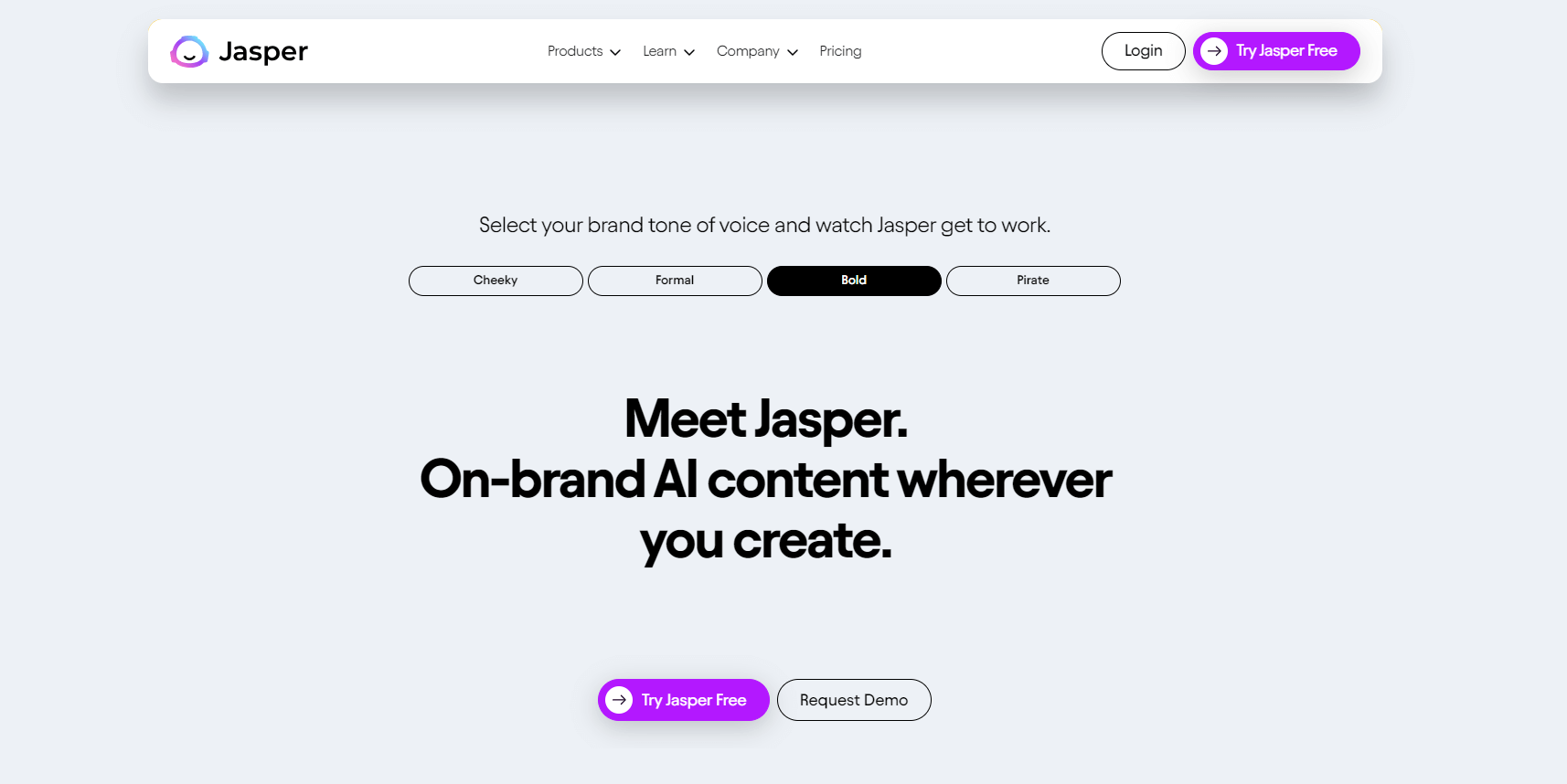 Jasper website screenshot redemption coupon code on site